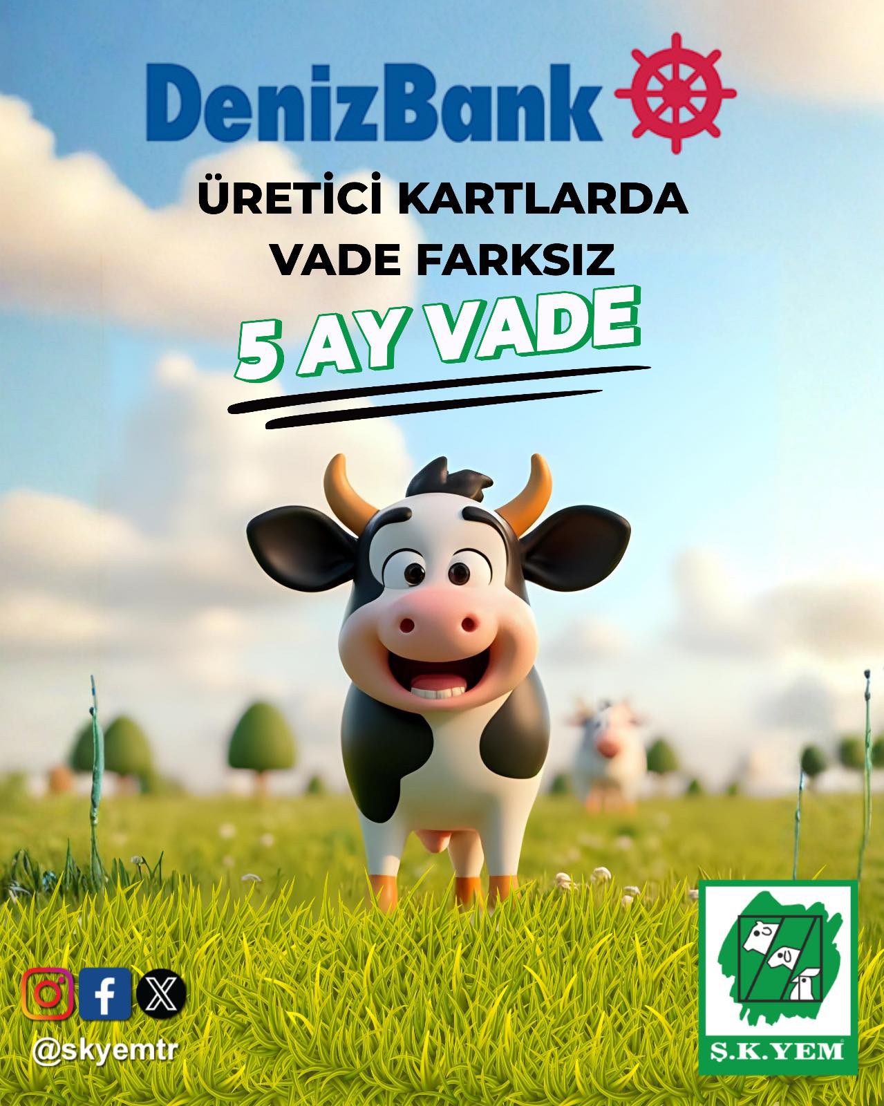 Peşin Fiyatına Vade Farksız 5 Ay Sonra Ödeme Kampanyası Tüm #ŞKYEM Bayilerinde